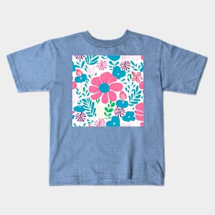 Pastel Spring flower garden 6 (MD23SPR022) Kids T-Shirt